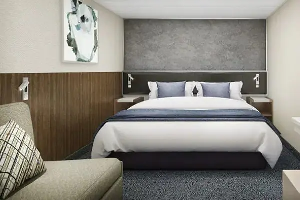 Cozy cruise cabin interior