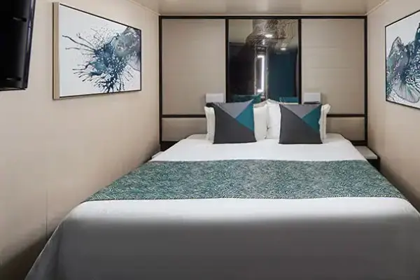 Cozy cruise cabin interior