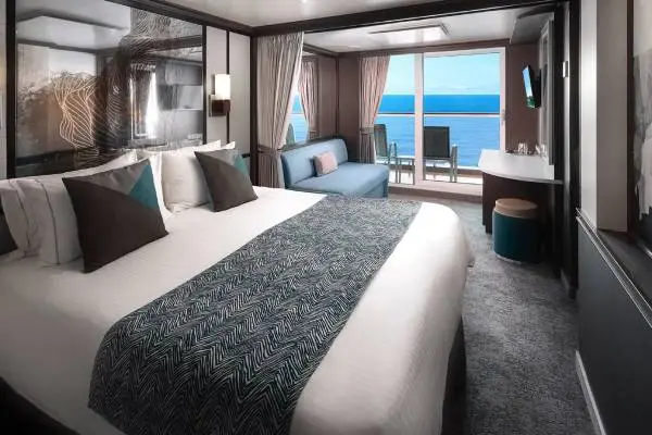 Spacious cruise suite room