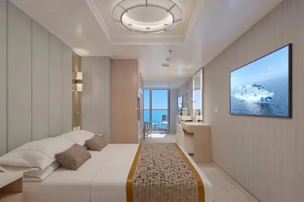 Spacious cruise suite room