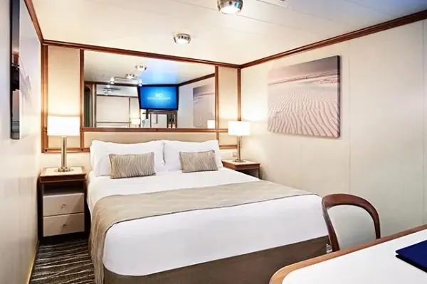 Cozy cruise cabin interior