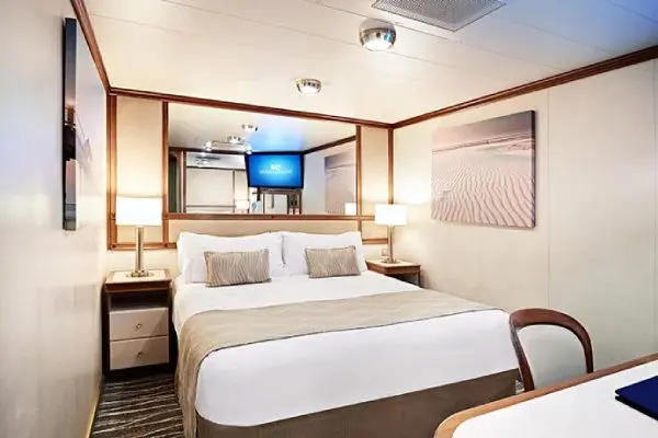 Cozy cruise cabin interior