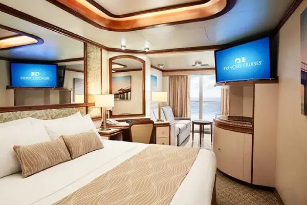 Spacious cruise suite room