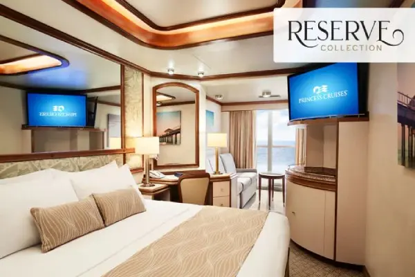 Spacious cruise suite room