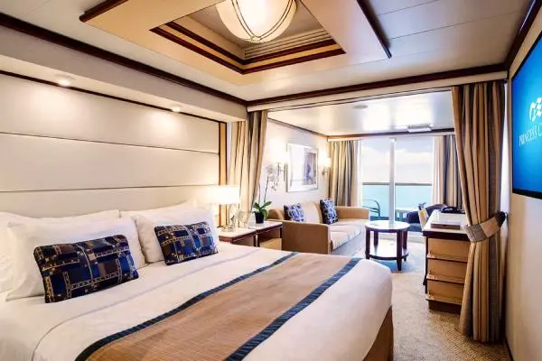 Spacious cruise suite room