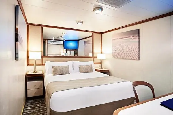 Cozy cruise cabin interior
