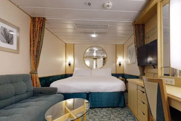 Cozy cruise cabin interior