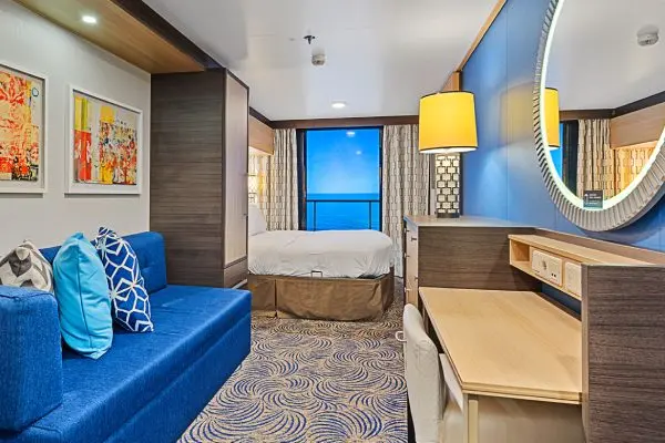 Cozy cruise cabin interior
