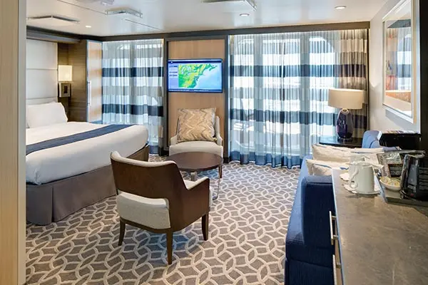 Spacious cruise suite room