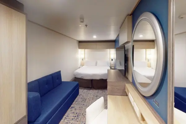Cozy cruise cabin interior