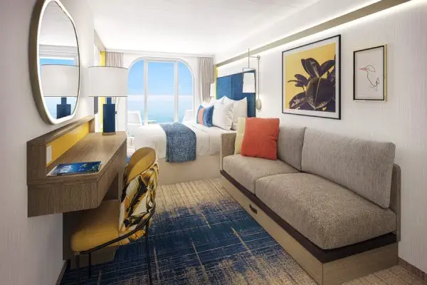 Spacious cruise suite room