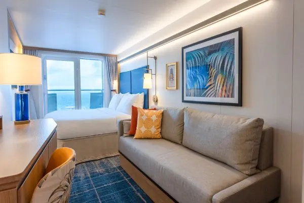 Spacious cruise suite room