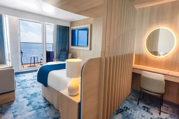 Spacious cruise suite room