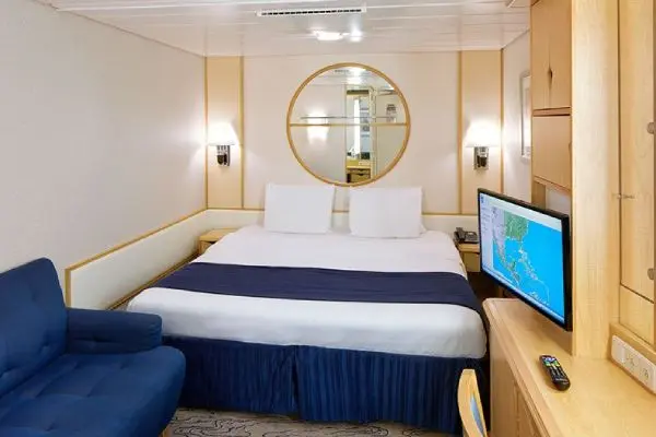 Cozy cruise cabin interior