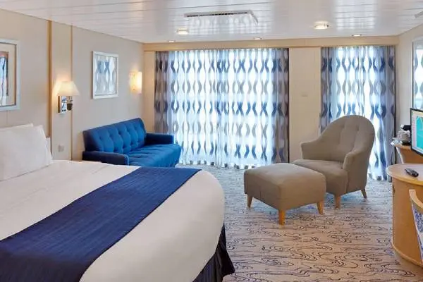 Spacious cruise suite room