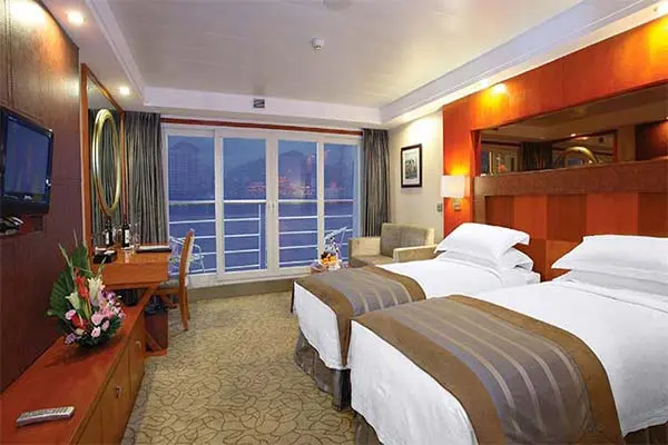 Spacious cruise suite room