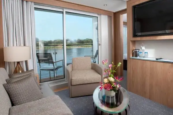 Spacious cruise suite room