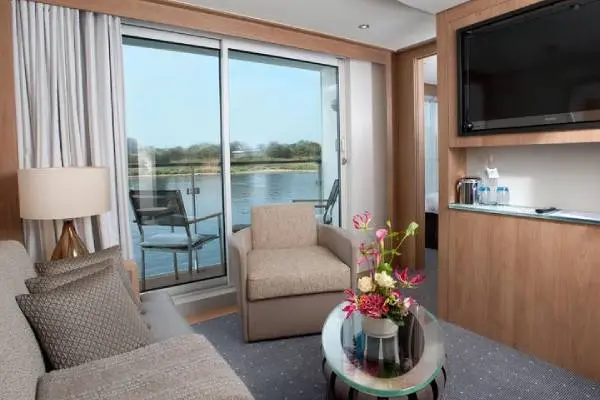 Spacious cruise suite room
