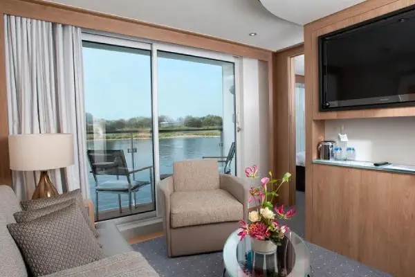 Spacious cruise suite room