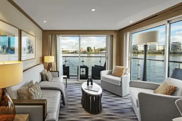Spacious cruise suite room