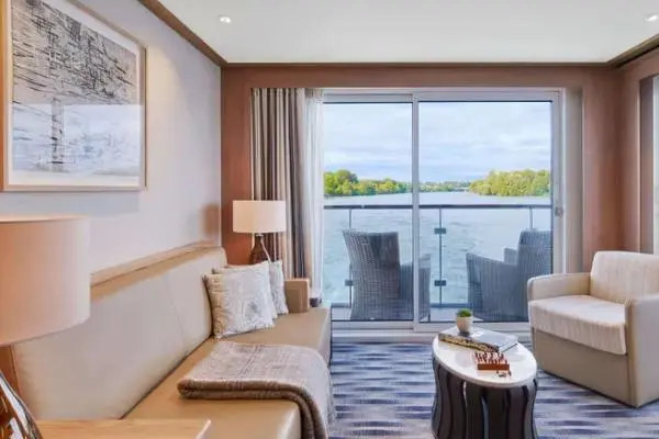 Spacious cruise suite room