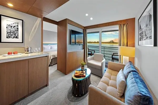 Spacious cruise suite room
