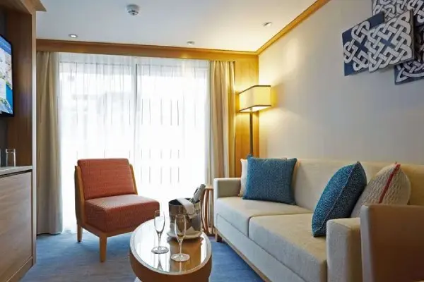 Spacious cruise suite room