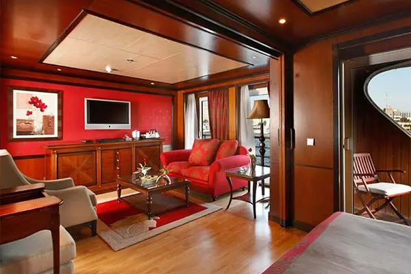 Spacious cruise suite room