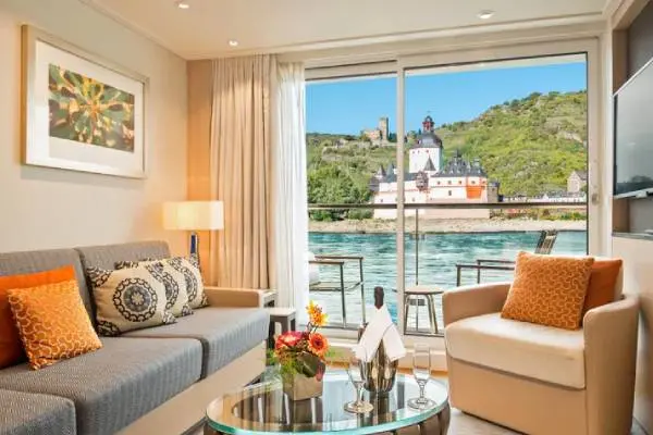 Spacious cruise suite room