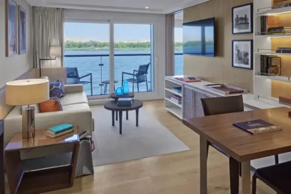 Spacious cruise suite room