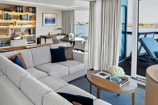 Spacious cruise suite room