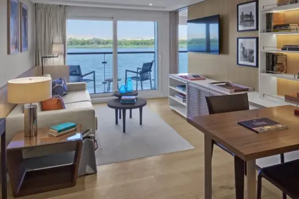 Spacious cruise suite room