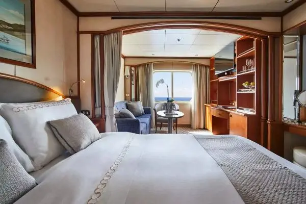 Spacious cruise suite room
