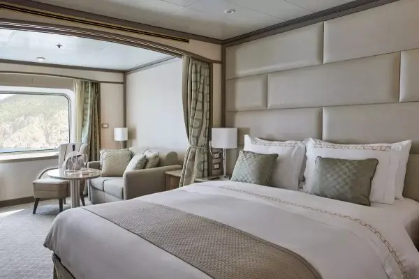 Spacious cruise suite room
