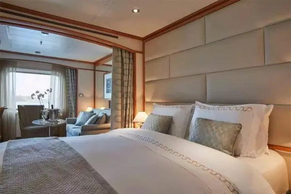 Spacious cruise suite room