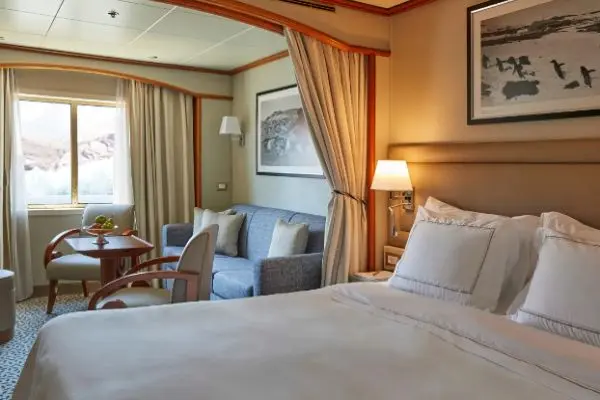 Spacious cruise suite room