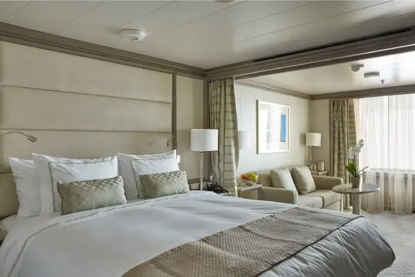 Spacious cruise suite room