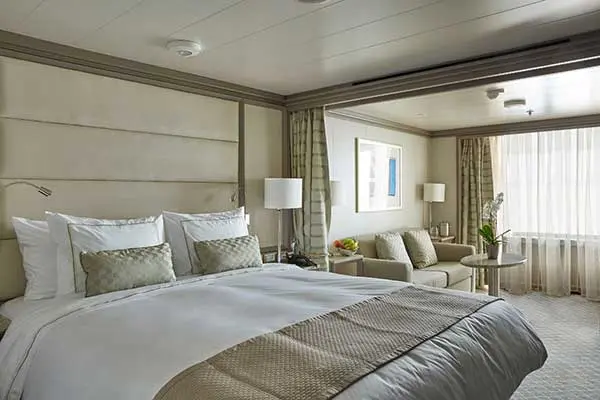 Spacious cruise suite room