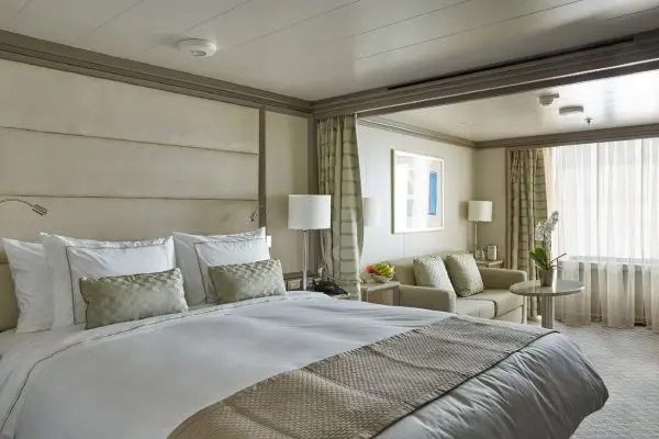 Spacious cruise suite room