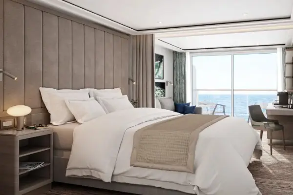 Spacious cruise suite room
