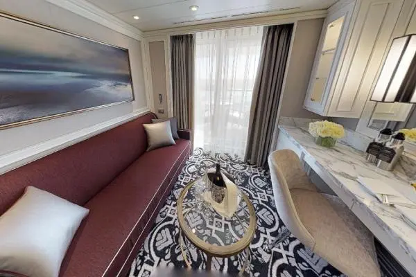 Spacious cruise suite room