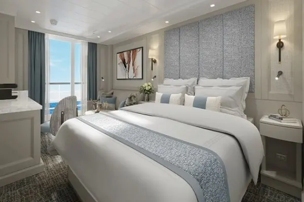 Spacious cruise suite room