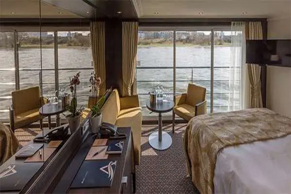 Spacious cruise suite room
