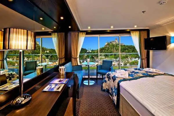 Spacious cruise suite room