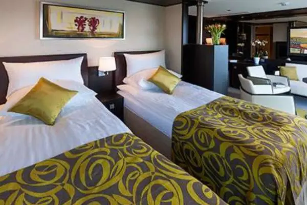 Spacious cruise suite room