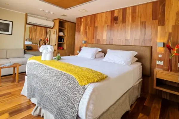 Spacious cruise suite room
