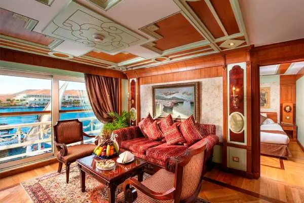 Spacious cruise suite room