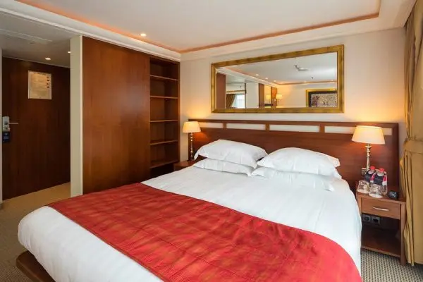 Spacious cruise suite room