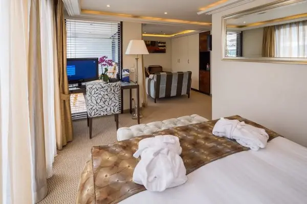 Spacious cruise suite room