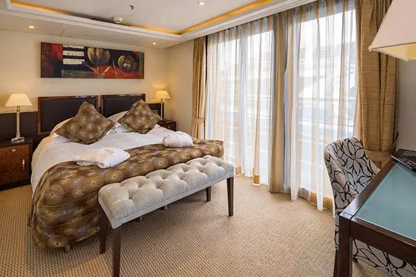 Spacious cruise suite room